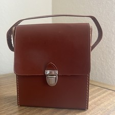 Vintage Enger Kress Leather Travel Bar Set  MCM Mad Men Era  Bourbon & Scotch picture