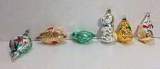 Vintage Christmas Ornaments Lot Czech Frog Fish Dog Pear Squirrel Animals Glass picture