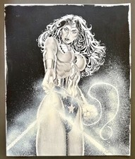 Original Ken Branch Wonder Woman Pinup Pencil Ink Paint 14X17 picture