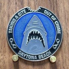 Daytona Beach FDC Tomoka CI Shark Crime Challenge Coin  W#1 picture