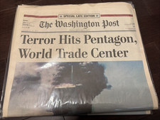 Complete Historic Washington Post 9/11 Issue from September 11 2001 Late Edition picture
