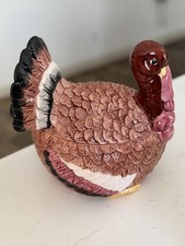 Vintage Benchmark Harvest Time Ceramic Thanksgiving Turkey Gravy Tureen No ladel picture