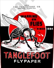 Tanglefoot Fly Paper Grand Rapids Advertising Store Display Ad Repro 8x10 Photo picture