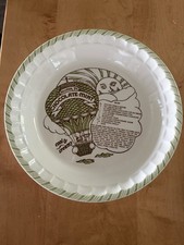 Vtg 1983 Royal China Co. by Jeannette Chocolate Mint Ice Cream Pie Recipe Plate picture