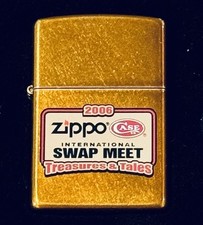 ZIPPO CASE 2006 SWAP MEET TOFFEE TRANSLUCENT LIGHTER LIMITED 1/1000 SEALED COA picture