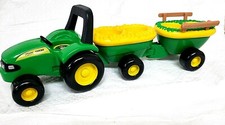 John Deere Ertl Plastic tractor wagons farm musical child's toy (A-9) picture