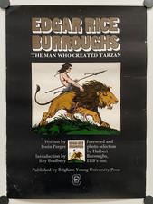 1975 Edgar Rice Burroughs Man Who Created Tarzan BYU Press Promo Poster 19x26 picture
