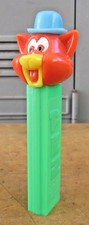 PEZ Very Rare VINTAGE Cat with Derby Orange Head Blue Hat 3.9 Austria PUZZY Cat picture