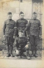 WW1 Four US Army MP's RPPC Photo Postcard COPY picture