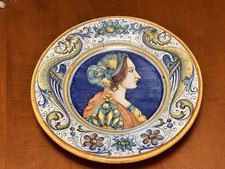 SBERNA DERUTA Raffaellesco Majolica Lady Dragon Wall Art 12.25