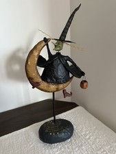 Vintage August Moon Witch on a Moon Figurine, Dan DiPaolo, Retired 2003 picture