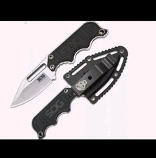 SOG Instinct Mini Fixed Blade Knife G10 Full Tang Neck Knife Sheath EDC Tactical picture
