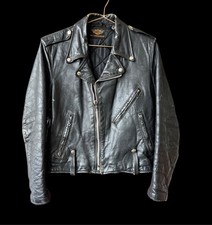 Vintage 50s Harley Davidson, Leather Biker Jacket Rockabilly James Dean SMALL picture