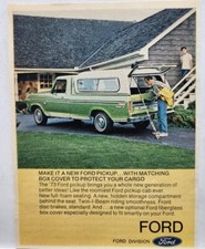 1973 Ford Pickup Green & Box Cover Fishing Original Vintage Print Ad 70's 6