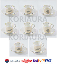 LUYCHO Locomotion Porcelain Mug Cup Saucer Set Renewed 4 Designs 8oz 11oz picture