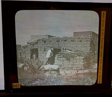 Antique Keystone Magic Lantern Glass Slide #10809 Adobe Hut Mexico City c1900 picture
