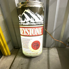 Vintage Keystone Beer Can Sign Tin Display, Breweriana Theme, Wall Light picture