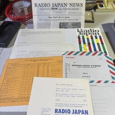 Vintage Radio Japan NHK Lot QSL Card News Bulletin Airmail 1983 Shortwave Radio picture