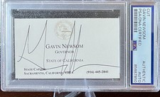 GAVIN NEWSOM SIGNED Autograph Custom Business Card Print PSA/DNA COA Governor picture