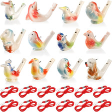 Set of 12 Ceramic Bird Whistles, Bird Water Whistles, Bird Call Whistle for Wate picture