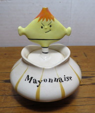 MCM Vintage Holt Howard 1959 Pixieware Condiment Jar Mayonnaise W Damaged Top picture