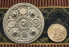 Anglo Saxon Style Handmade Pewter Brooch/ Pendant picture