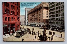 Antique California Postcard SAN FRANCISCO Market Lotta Fountain 1911 picture