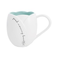 Pavilion Gift Company Morning Beautiful 20oz Stoneware Mug Coffee Tea Spring Flo picture