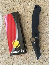 Spyderco Paramilitary 2 PM2 Tanto - Black DLC M4 - Black G10 picture