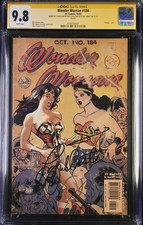 SIGNED BY LYNDA CARTER & GAL GADOT WONDER WOMAN #184 2002 ADAM HUGHES CGC 9.8 picture