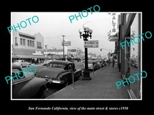San Fernando California The Main St & Stores c1950 1 Old Large Historic Photo picture