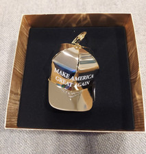Rare 2024 Donald Trump Ornament Hat Make America Great Again MAGA Gold picture