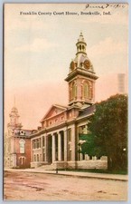 K23/ Brookville Indiana Postcard c10 Kraemer Art Franklin County Court House 149 picture