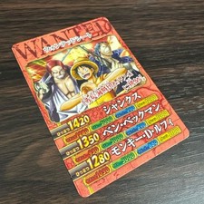 One Piece Wanted Sheet Card Shanks Benn Beckman Luffy Promo Not For Sale Japan picture