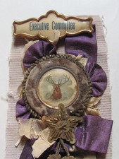 ROUGH 1902 NATIONAL CONVENTION BPOE ELKS SALT LAKE CITY UTAH RIBBON EXECUTIVE picture
