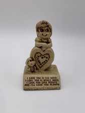 Retro 1973 Paula Ryan Big Ways Small Ways Girl & Dog Paperweight Figurine #W•355 picture