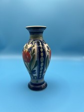 DELFT HOLLAND HAND GESCHIDERD Hand-Painted Ceramic Vase with Floral Design picture