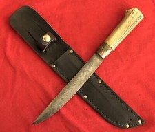 1940-1950’S  ERA SCANDINAVIAN STAG GRIP CUSTOM KNIFE- NEW SHEATH picture