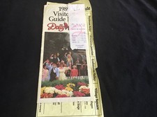 1989 Dolly Parton DOLLYWOOD Visitor Guide Map Brochures Smokey Mountains Receipt picture
