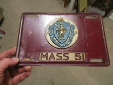 A+ RARE 1951 MASSACHUSETTS LICENSE PLATE picture