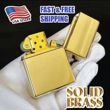 ZORRO HIGH POLISH BRASS LIGHTER 912S - 210 GRAMS - HEAVY-DUTY HINGE - USA SELLER picture