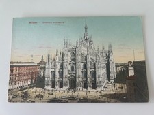 Duomo e Piazza Milano Italy Cathedral Postcard picture