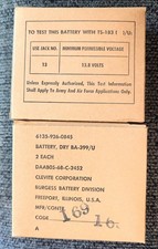 8 Vintage Burgess Dry Cell Battery BA-399/U Military Transmitter Vietnam NOS picture