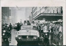 1956 Adlai Stevenson & Motorcycle Escorts At Manhattan Center Politics Photo 7x9 picture