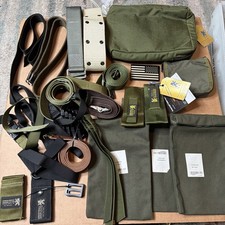 Lot Of  21 London Bridge Trading LBT Pouches Belts Bags Clips Straps Green New picture