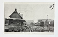 Early Postcard Boston & Maine Station, Wilton, New Hampshire NH, Railroad picture