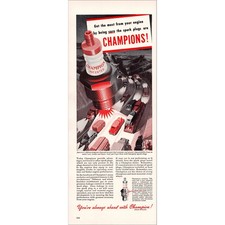 1941 Champion Spark Plugs Original Vintage Print Ad picture