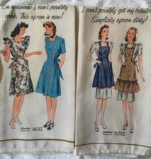 SIMPLICITY VINTAGE TEA TOWEL_Pattern No. 8232 & 4635 picture