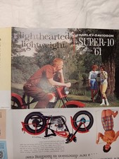  Vintage Harley Davidson Hummer Motorcycle Brochure Super-10 ,for 61 picture
