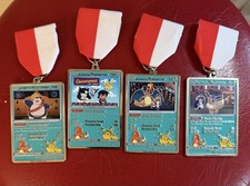Lot (4) Fiestamon Pokemon Card Themed San Antonio Fiesta Medals 2023 picture